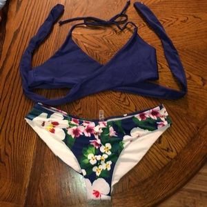 Floral bikini with wrap top